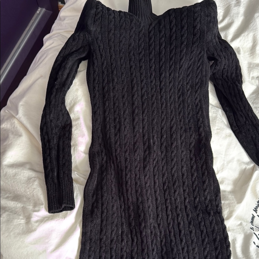 Balenciaga Black Off-the-Shoulder Dolman Sleeve Dress size xs - Picture 11 of 15